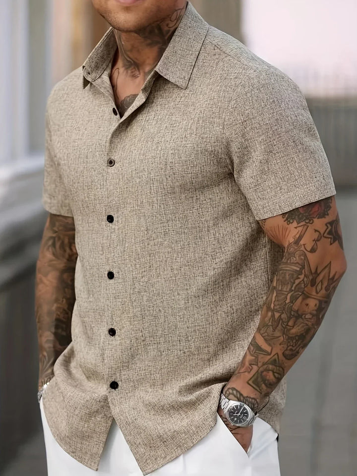 James™ | Lightweight Short-Sleeve Linen Blend Shirt