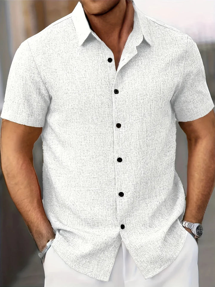 James™ | Lightweight Short-Sleeve Linen Blend Shirt