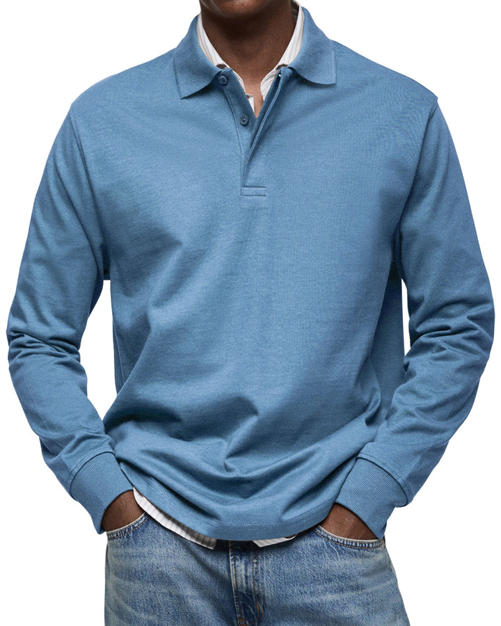 James™ | Long Sleeve Casual Polo Shirt