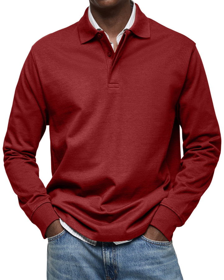 James™ | Long Sleeve Casual Polo Shirt