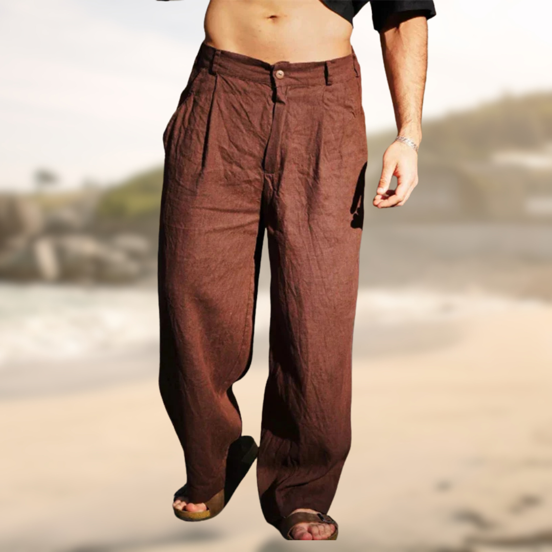 James™ | Pantalon large en lin 