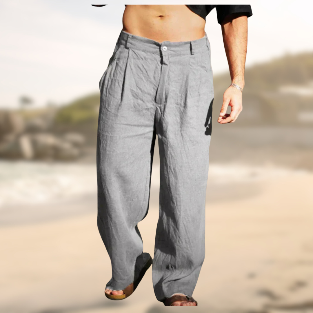 James™ | Pantalon large en lin 