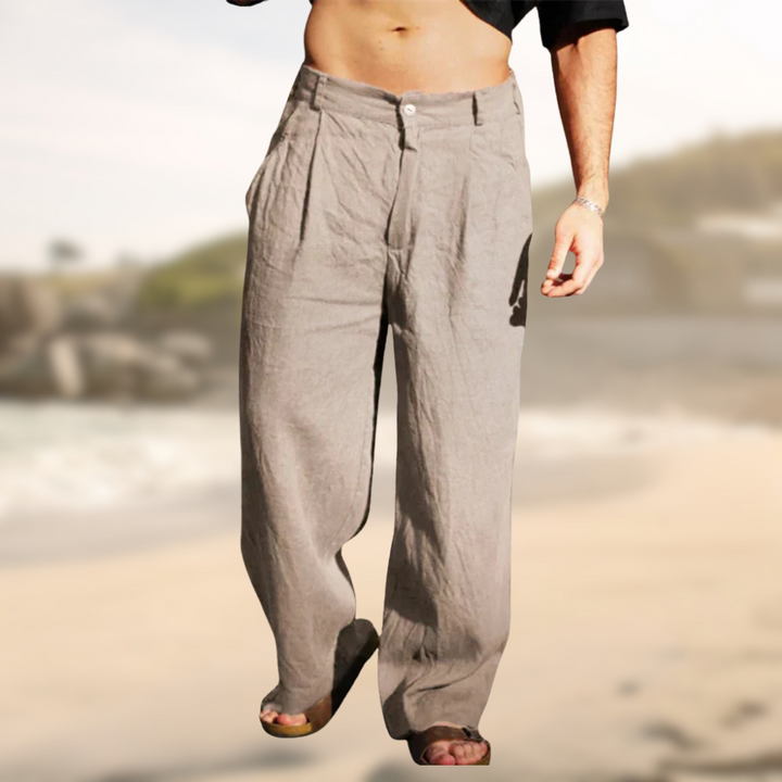 James™ | Pantalon large en lin 