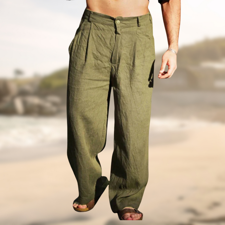 James™ | Pantalon large en lin 