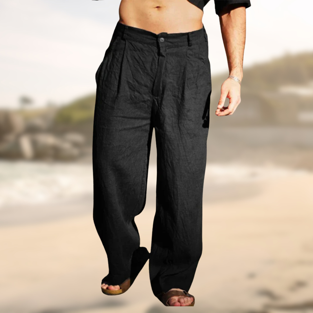 James™ | Pantalon large en lin 