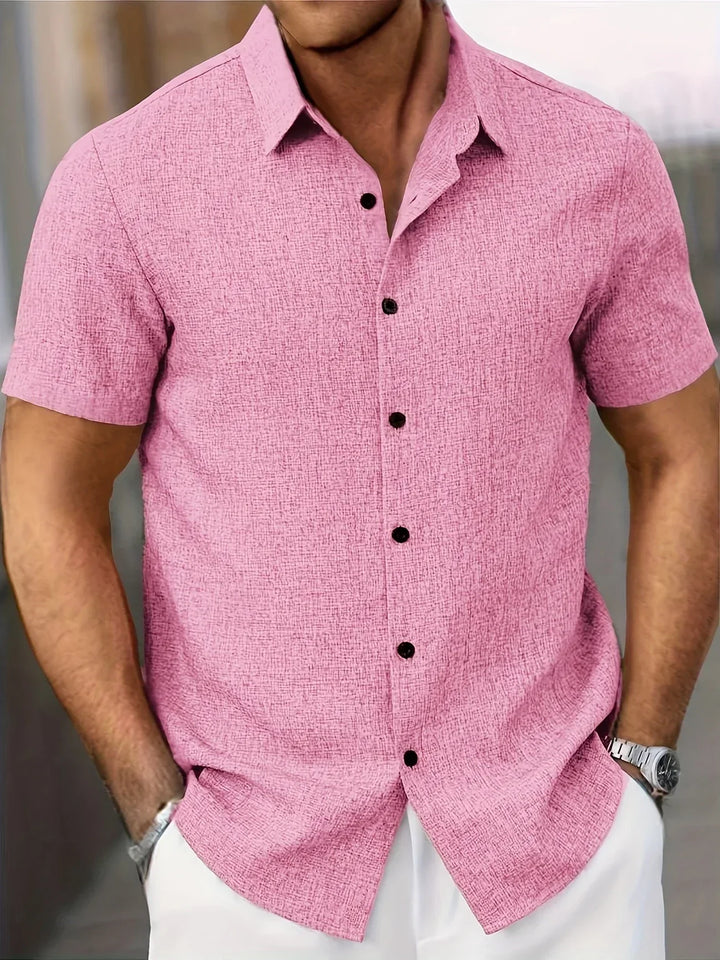 James™ | Lightweight Short-Sleeve Linen Blend Shirt