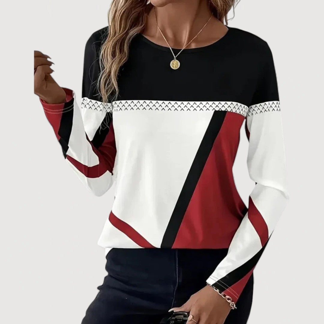 ALYSIA – GEOMETRIC PRINT TOP