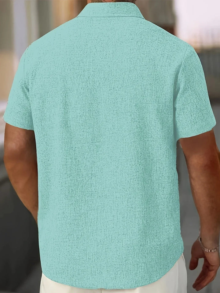 James™ | Lightweight Short-Sleeve Linen Blend Shirt