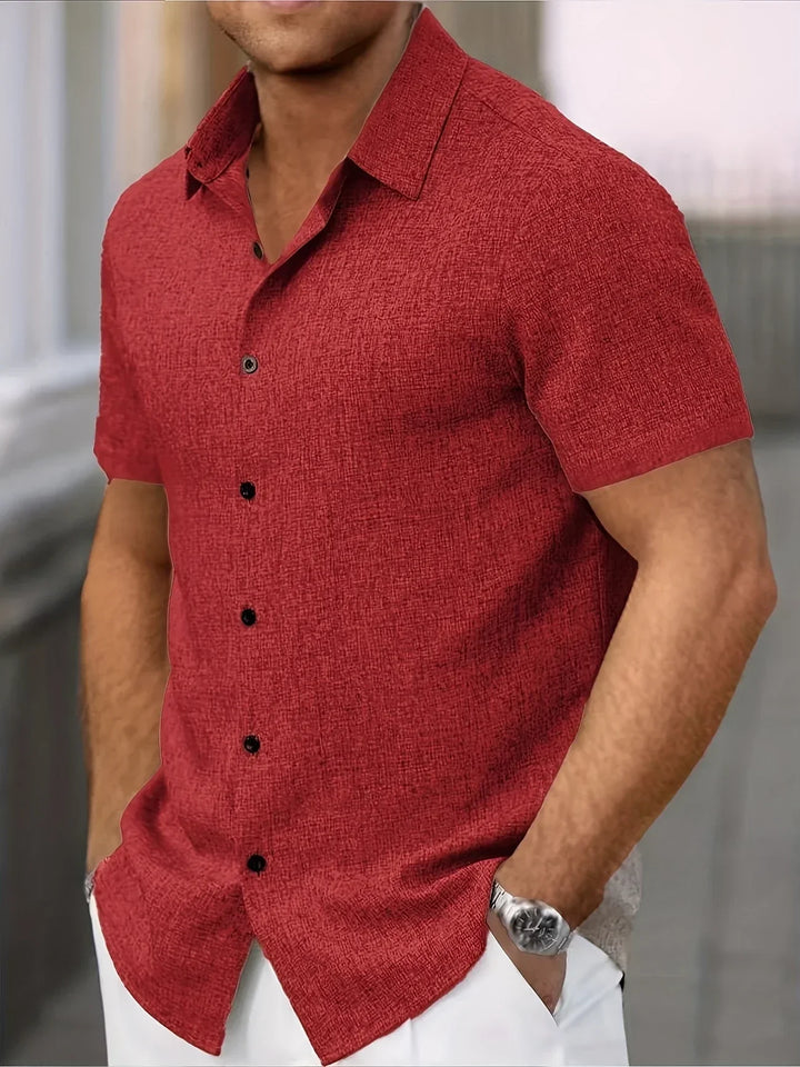 James™ | Lightweight Short-Sleeve Linen Blend Shirt