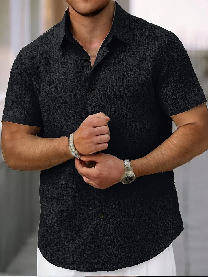 James™ | Lightweight Short-Sleeve Linen Blend Shirt