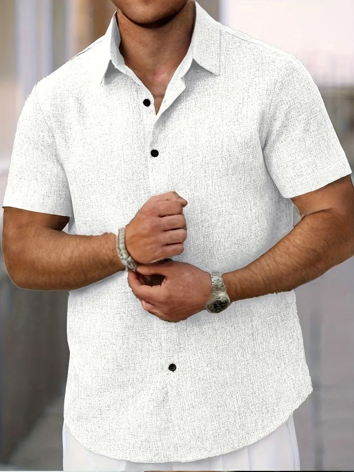 James™ | Lightweight Short-Sleeve Linen Blend Shirt