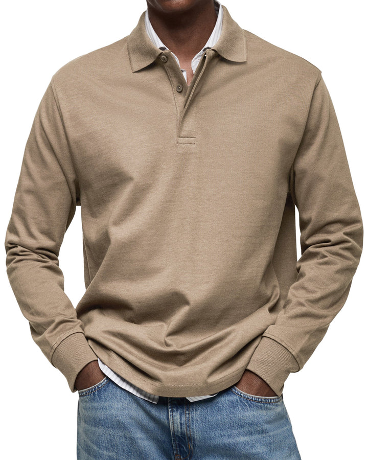 James™ | Long Sleeve Casual Polo Shirt