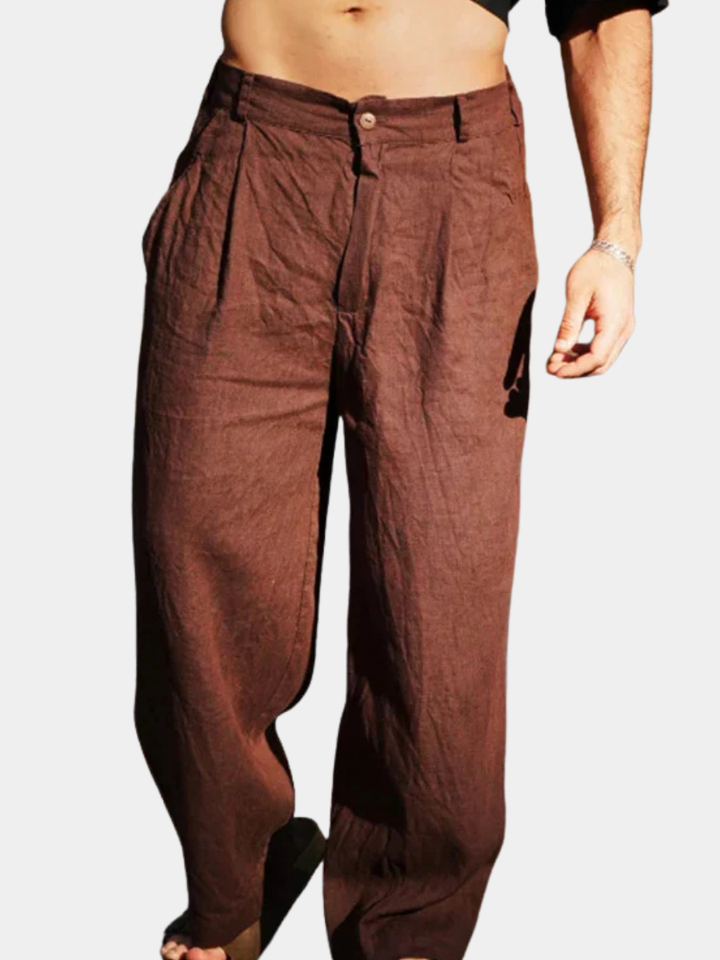 James™ | Pantalon large en lin 
