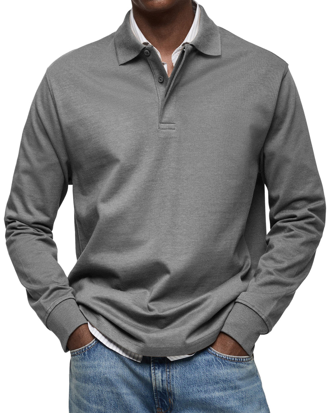 James™ | Long Sleeve Casual Polo Shirt