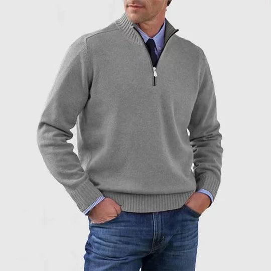 James™ | Elegant Men's Quarter-Zip Pullover