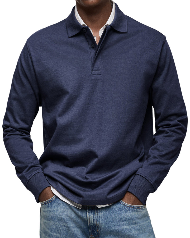 James™ | Long Sleeve Casual Polo Shirt