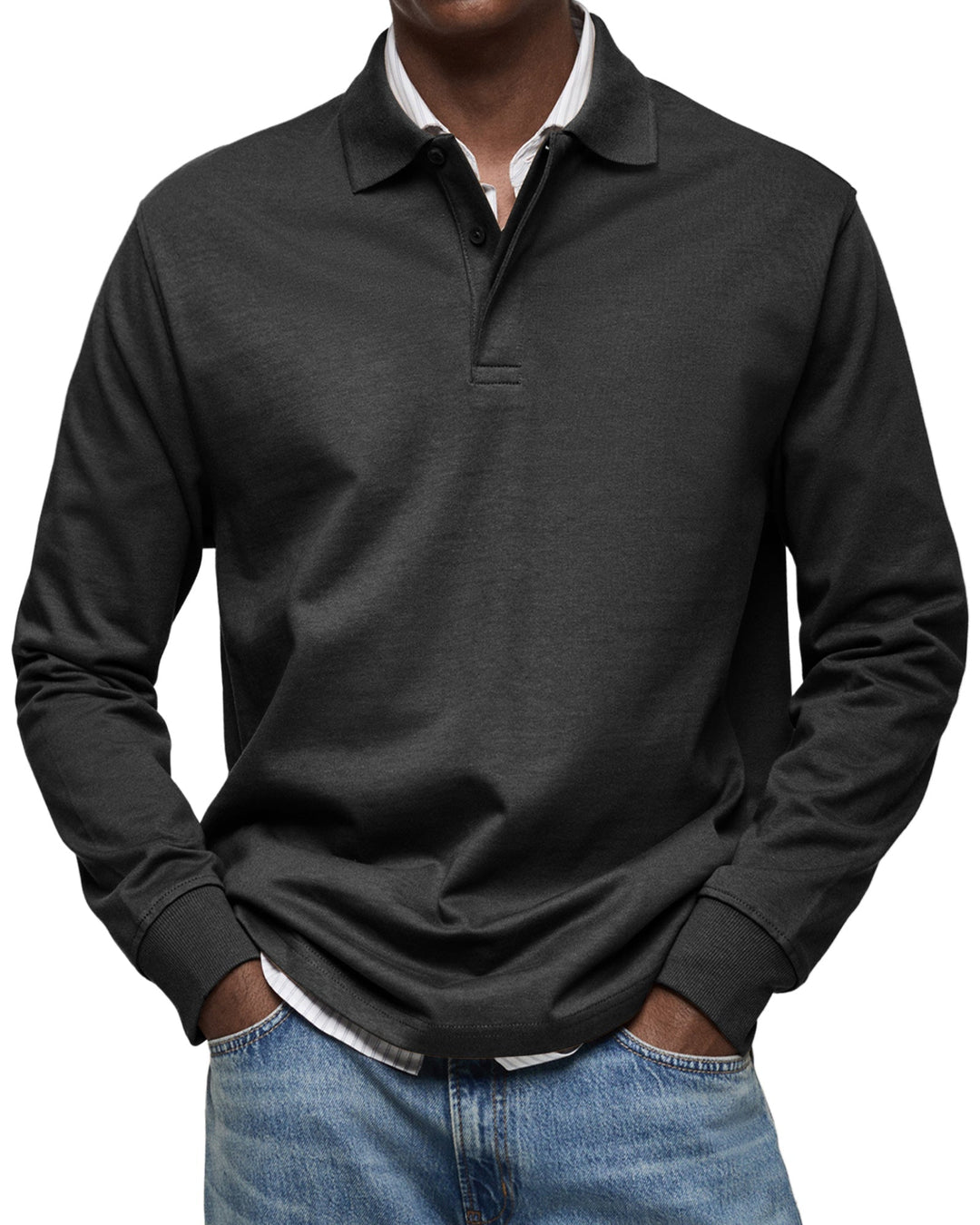 James™ | Long Sleeve Casual Polo Shirt