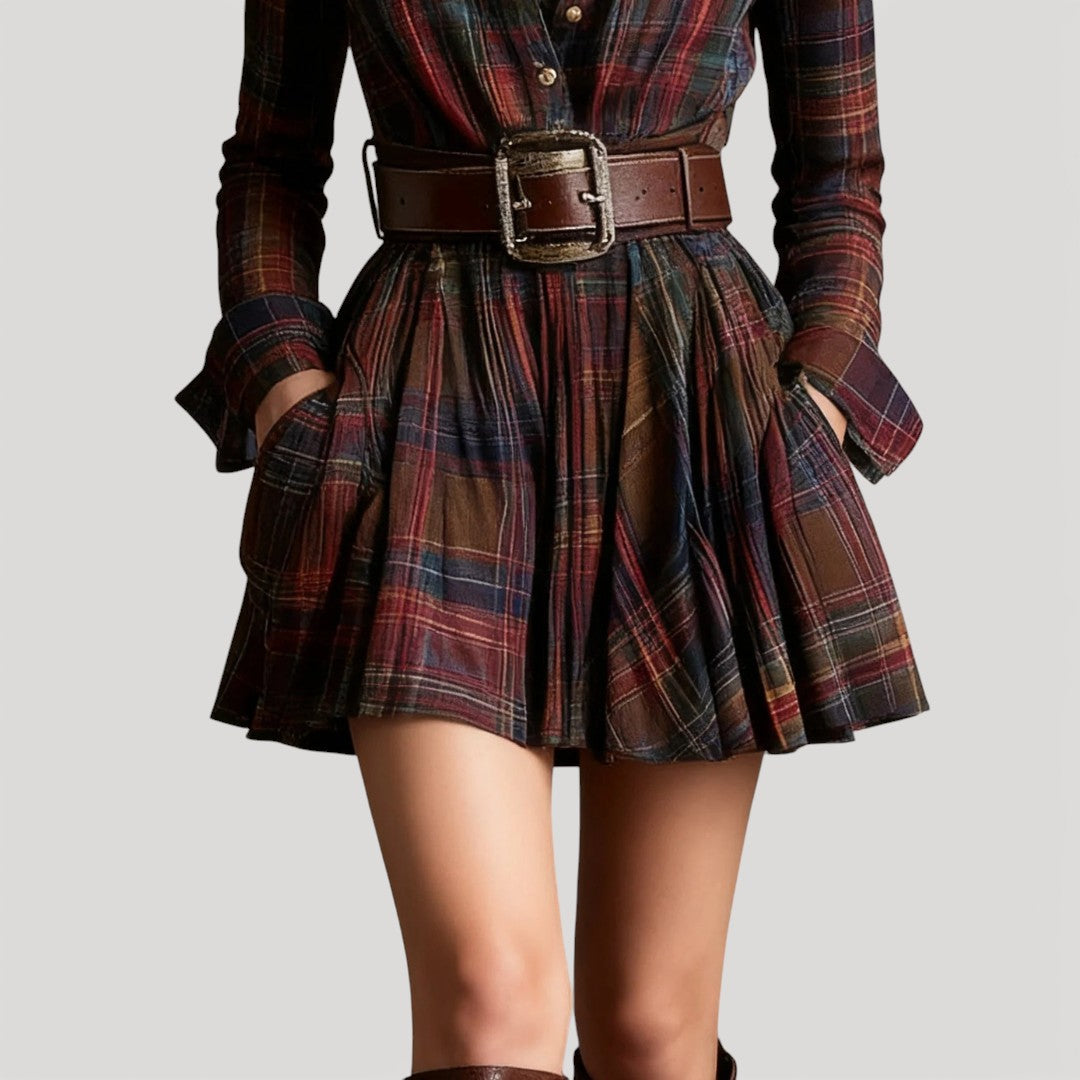 DARLENE – CLASSIC CHECK DRESS