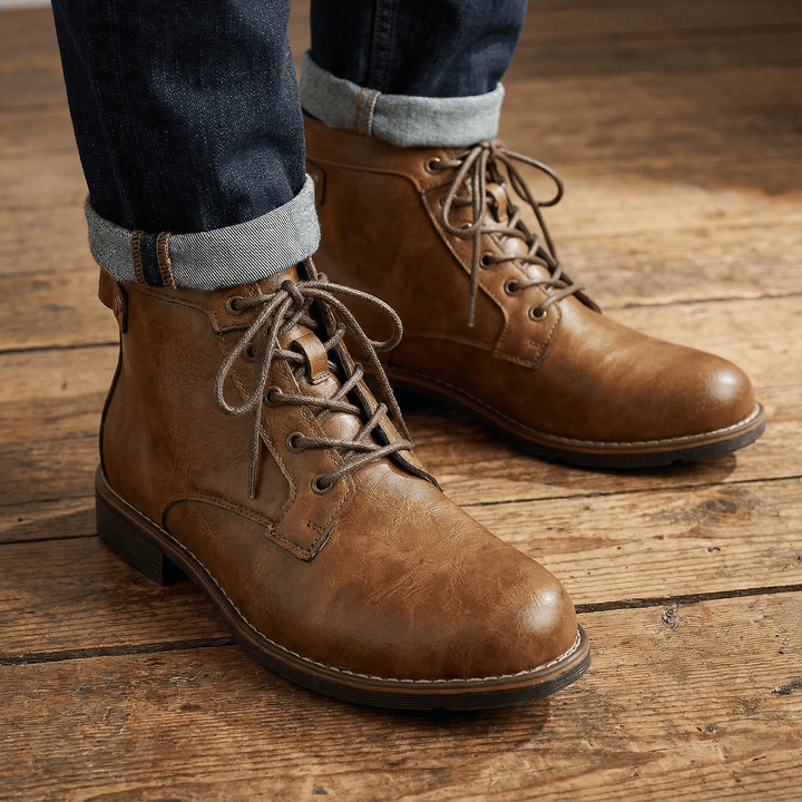 Liam | Leather Lace Boots