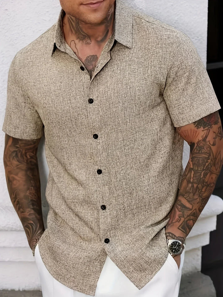 James™ | Lightweight Short-Sleeve Linen Blend Shirt