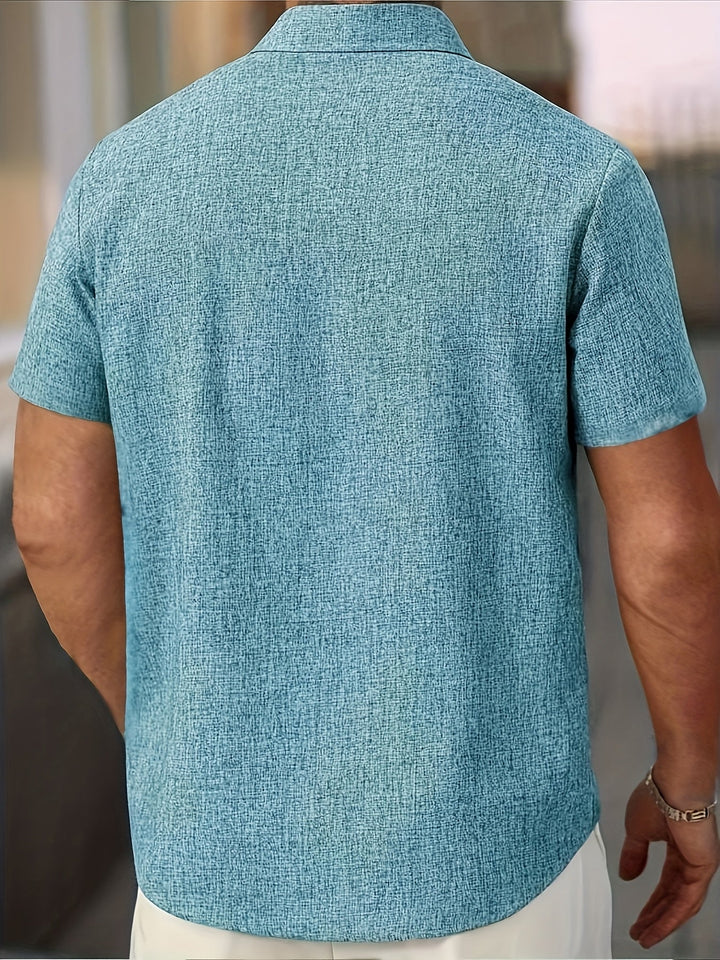 James™ | Lightweight Short-Sleeve Linen Blend Shirt
