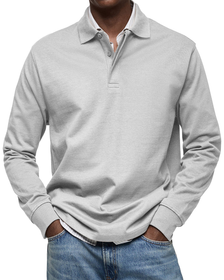 James™ | Long Sleeve Casual Polo Shirt