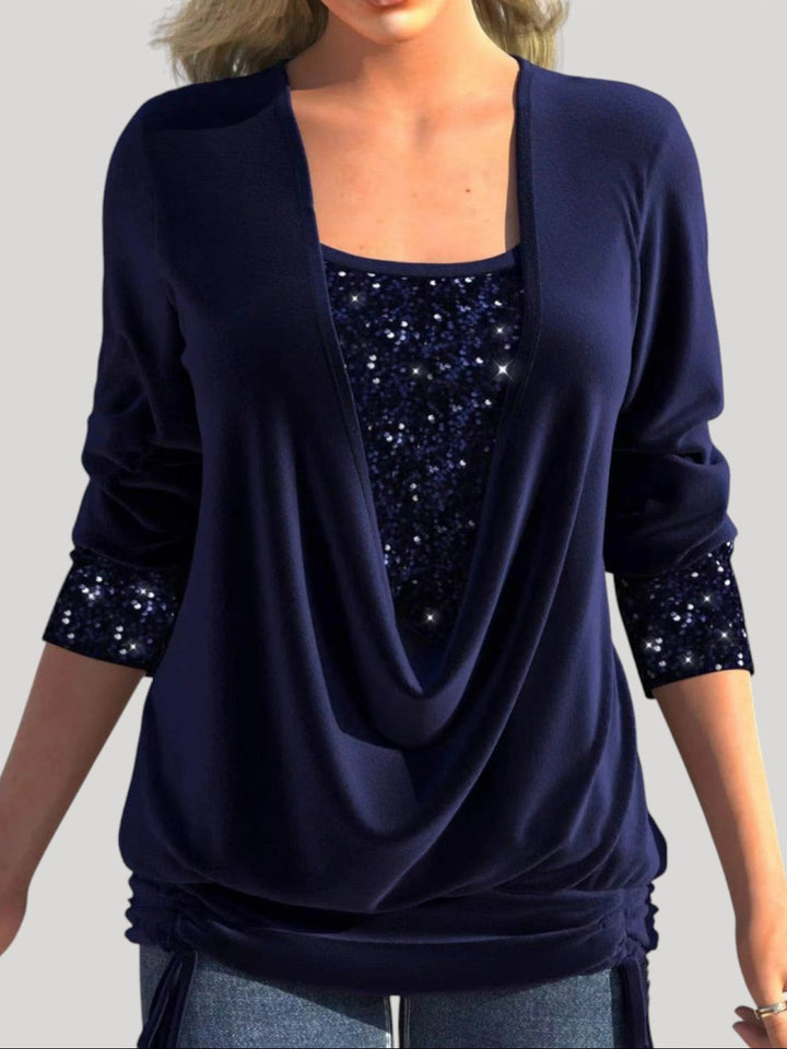 PHYLLIS – ELEGANT DRAPED TOP