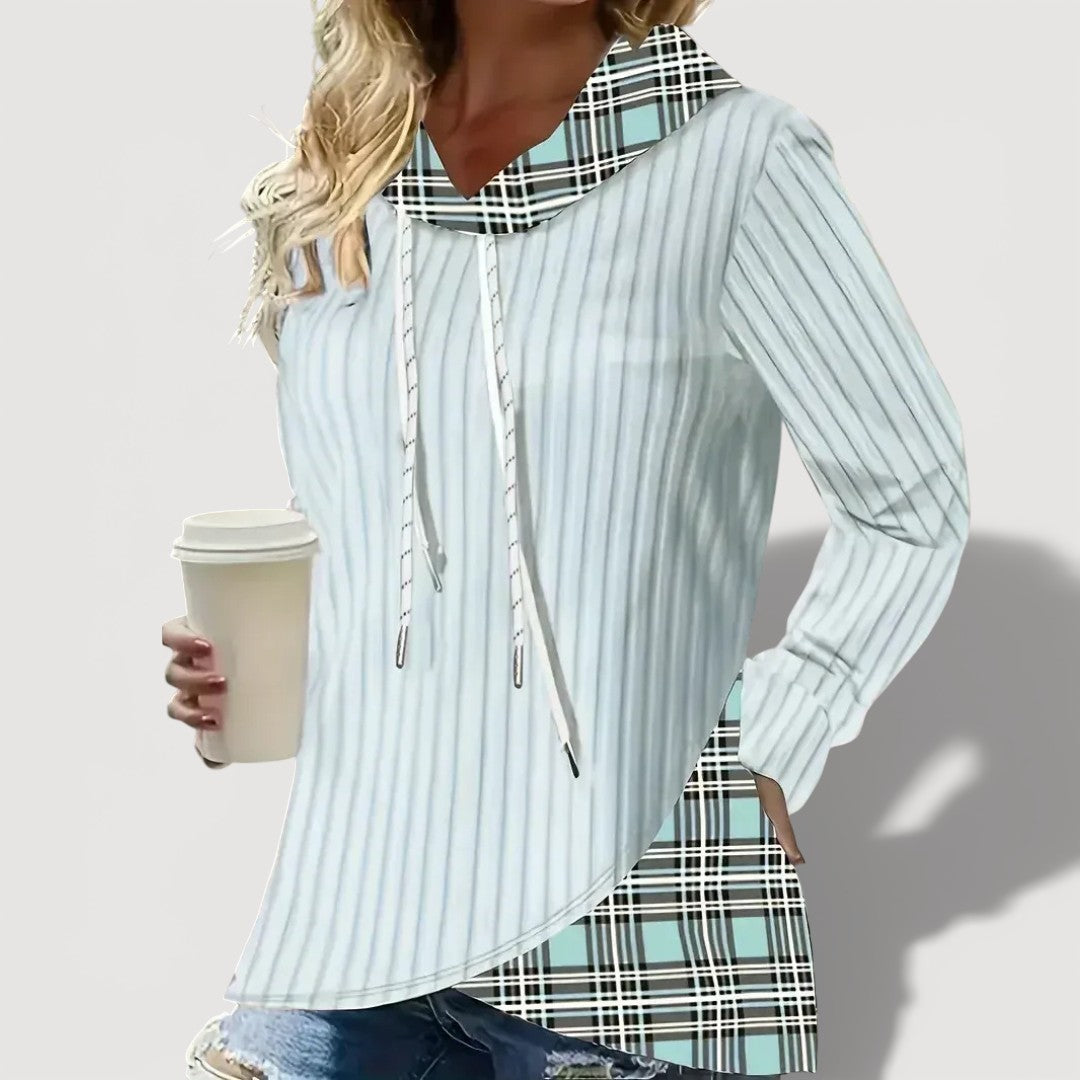 ELODIE – RELAXED CHECK HOODIE