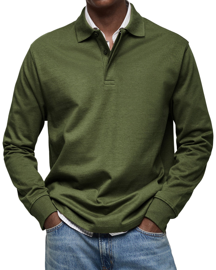 James™ | Long Sleeve Casual Polo Shirt