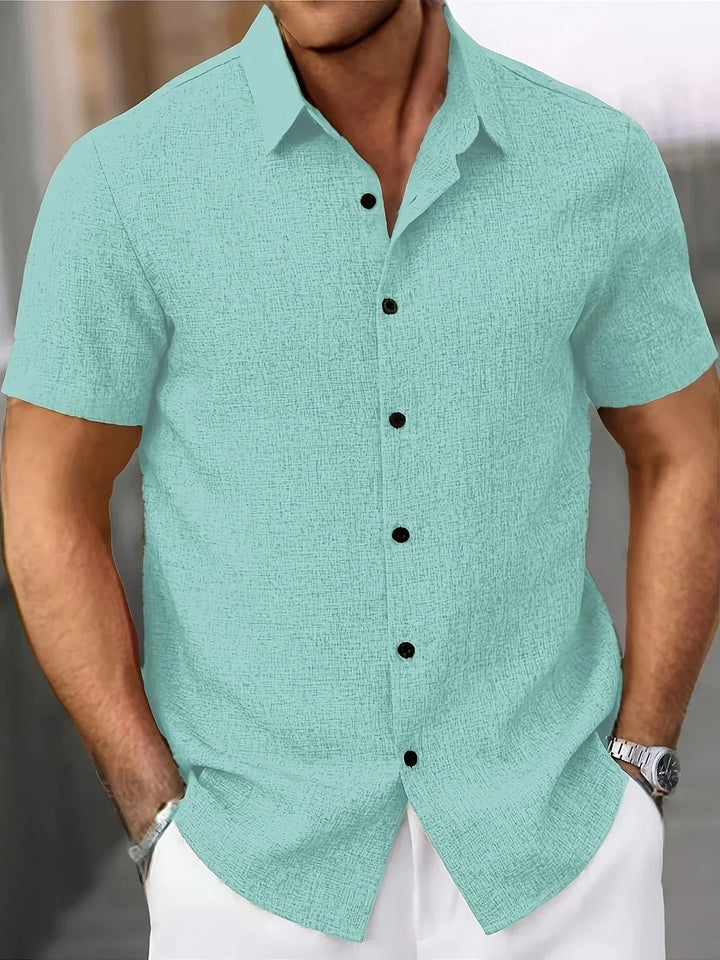James™ | Lightweight Short-Sleeve Linen Blend Shirt