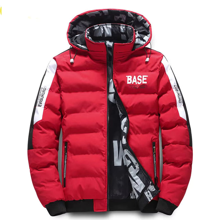 Calvin | Quilted Ribbed Hem Hooded Winter Jacket