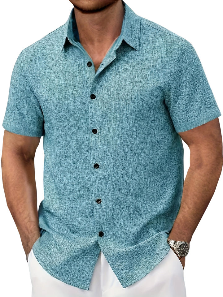 James™ | Lightweight Short-Sleeve Linen Blend Shirt