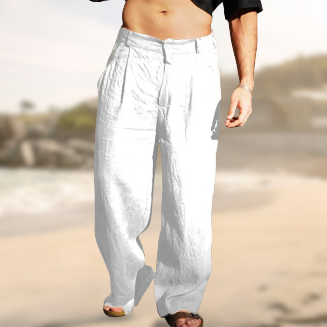 James™ | Pantalon large en lin 