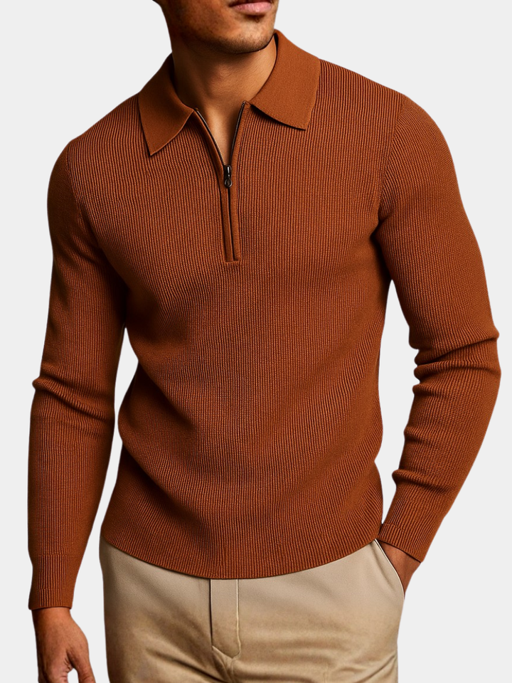 James™ | Oakridge Knit Zip Polo