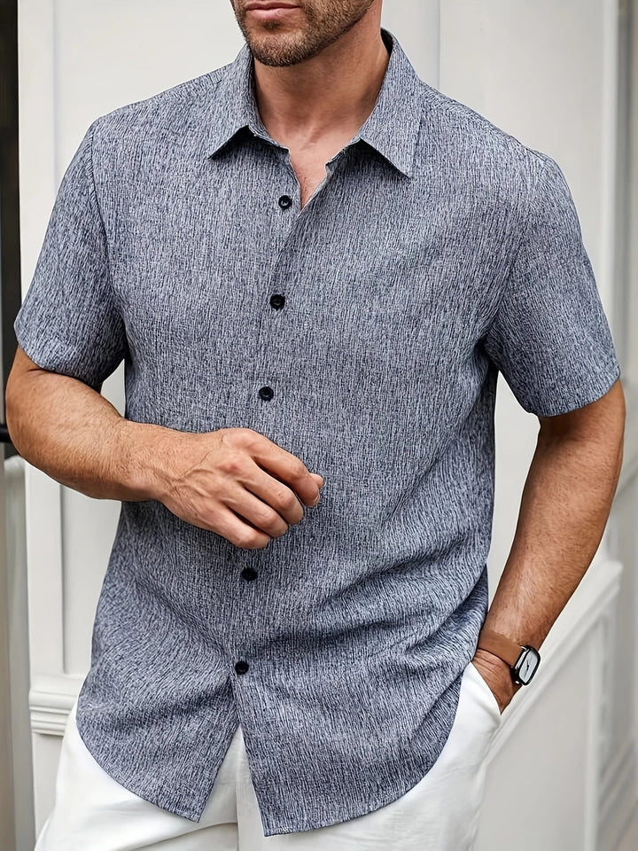 James™ | Lightweight Short-Sleeve Linen Blend Shirt