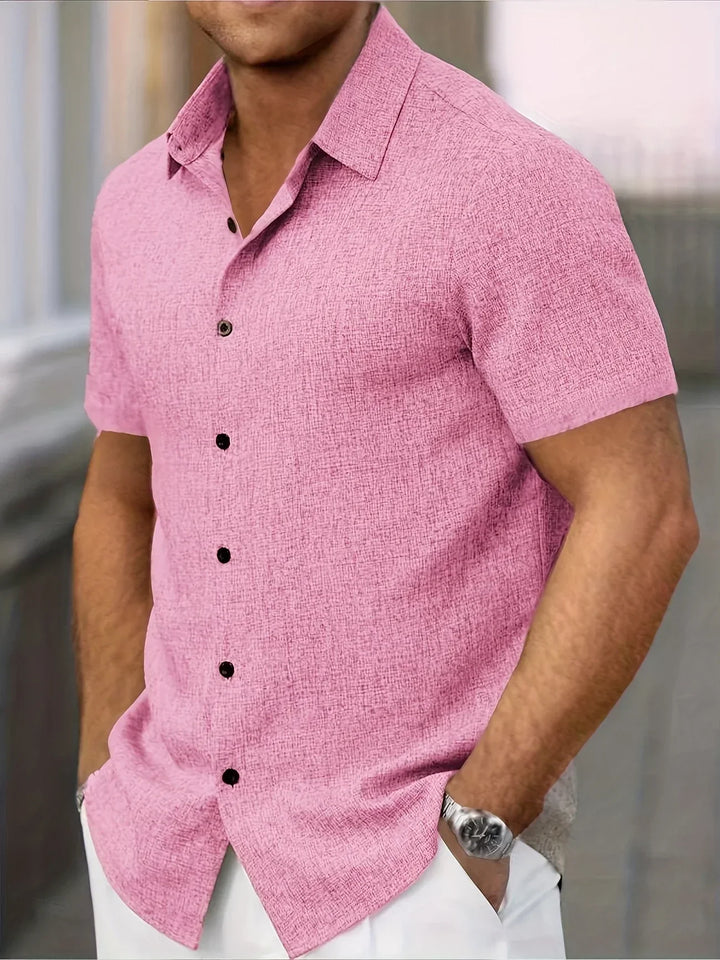 James™ | Lightweight Short-Sleeve Linen Blend Shirt
