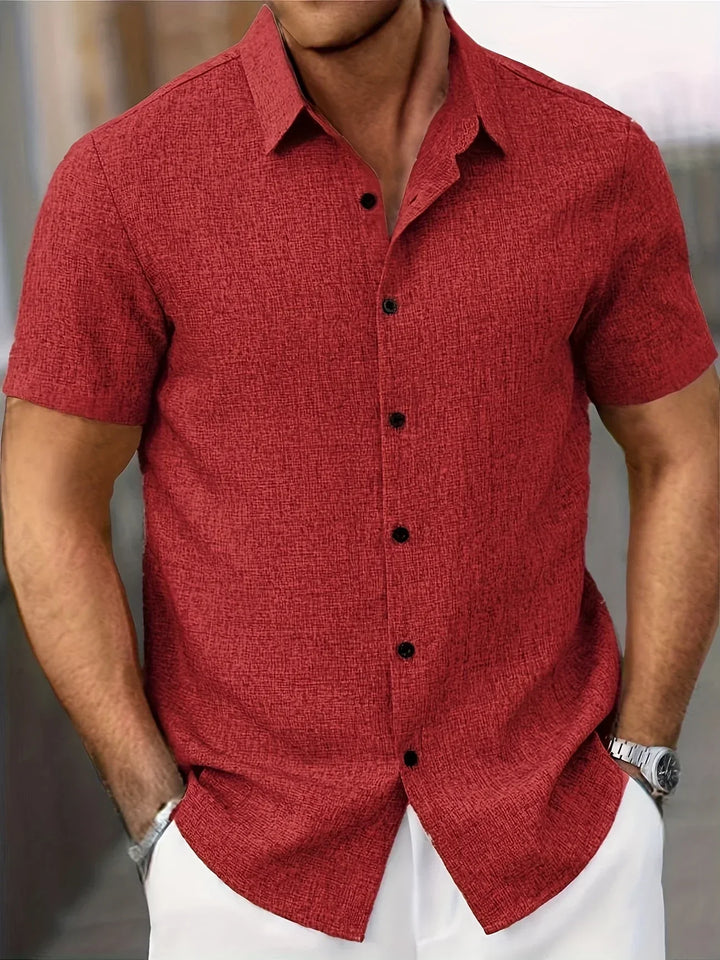 James™ | Lightweight Short-Sleeve Linen Blend Shirt