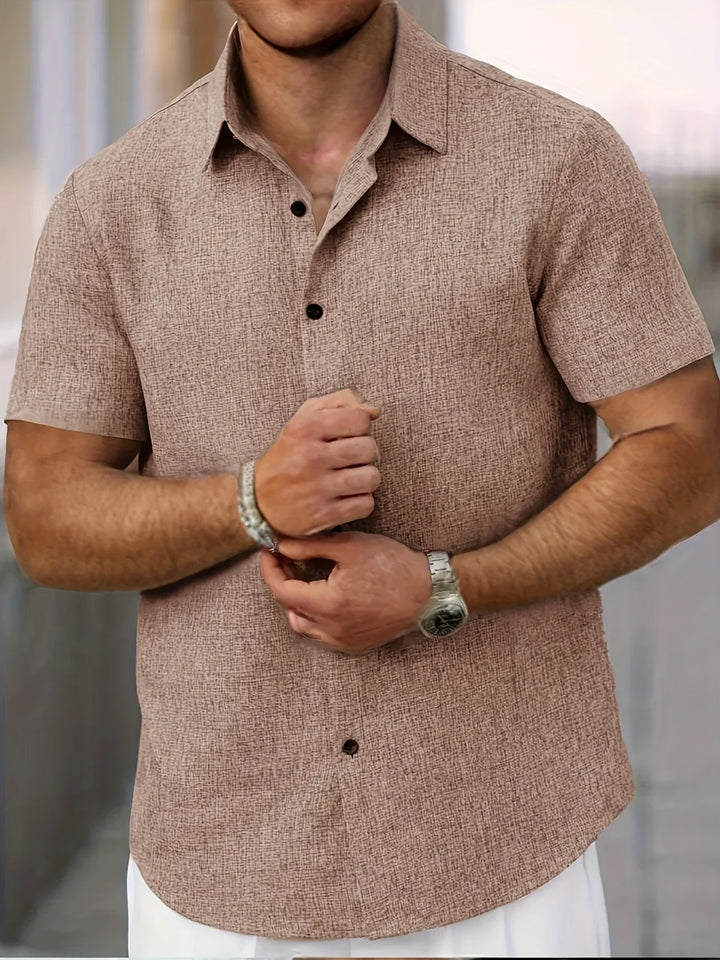 James™ | Lightweight Short-Sleeve Linen Blend Shirt